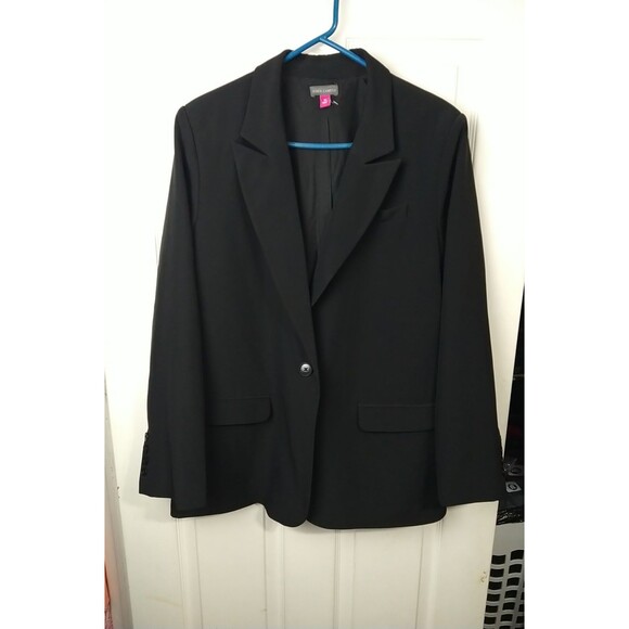 Vince Camuto Woman XL Blazer Jacket Black Formal Professional One Button... - Picture 1 of 12